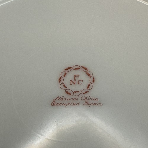 Plato de ensalada Narumi Japón NAR24 oro verde floral 7 3/8 pulgadas repuesto difícil de encontrar de colección - Imagen 6 de 7