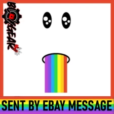 R0BL0X Rainbow Barf Face Toy Code Sent Fast Via Ebay Msg