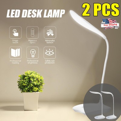 2PCS Eye Protection Lamp Portable Table Lamp Touch Dimming USB Power Supply USA