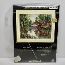 Dimensions Gold Collection Cabin Fever counted cross stitch kit opened T47183