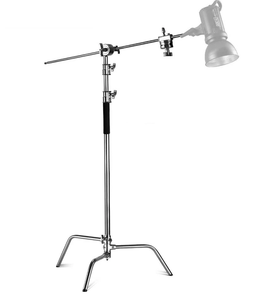 330cm light reflector tripod C stand with extension arm for Aputure Godox de - Image 3 of 4