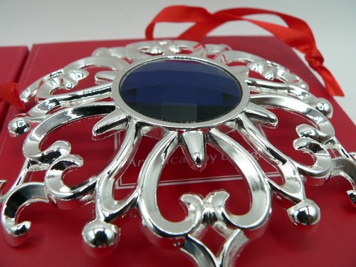 Lenox Set of 5 Bejeweled Silverplated Ornaments One box is missing, 4 brand new - Picture 14 of 17