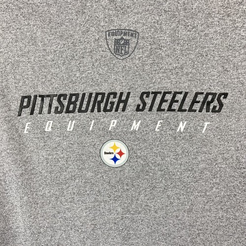 Reebok Play Dri Pittsburgh Steelers SS T-Shirt Tee Equipment NFL Mens M Gray EUC - Picture 4 of 11