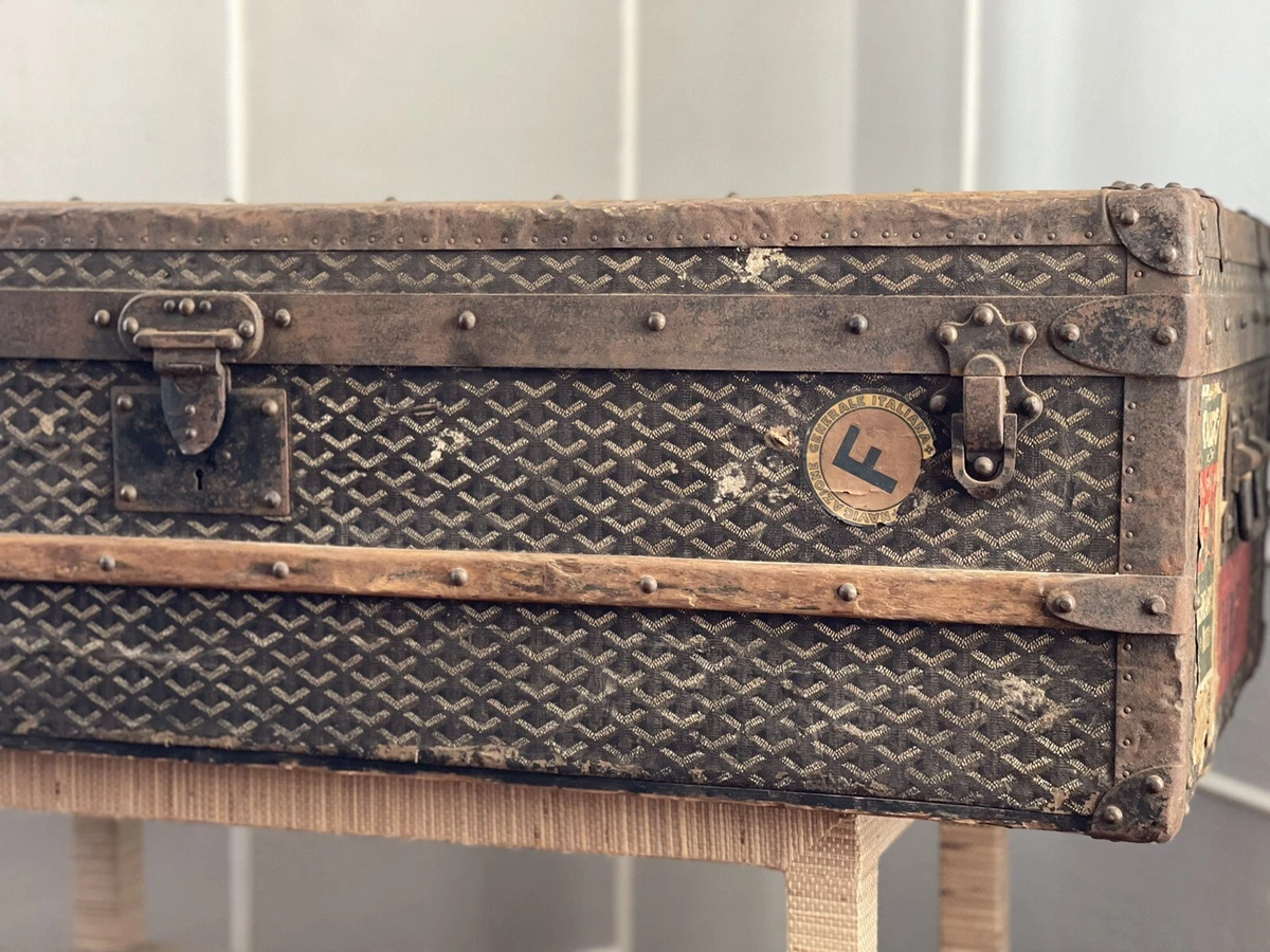 goyard suitcase vintage