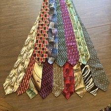 LOT OF 14 J. GARCIA MEN'S TIE 100 SILK Ties