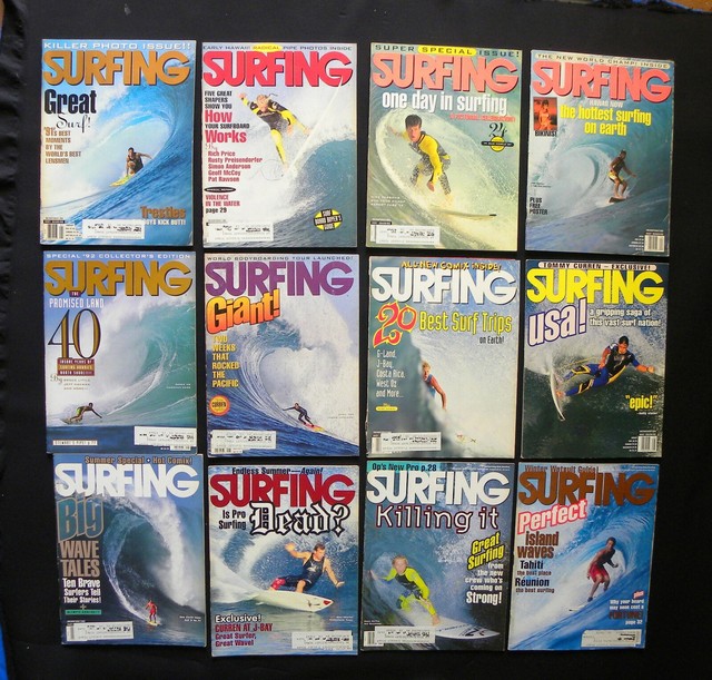 SURFING MAGAZINE 1992 VOL.28 LOT OF 12 ISSUES SURFER LONGBOARDING