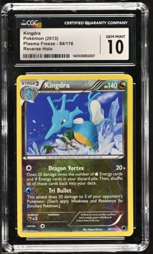 Pokemon Kingdra 84/116 Reverse Holo Plasma Freeze - CGC 10