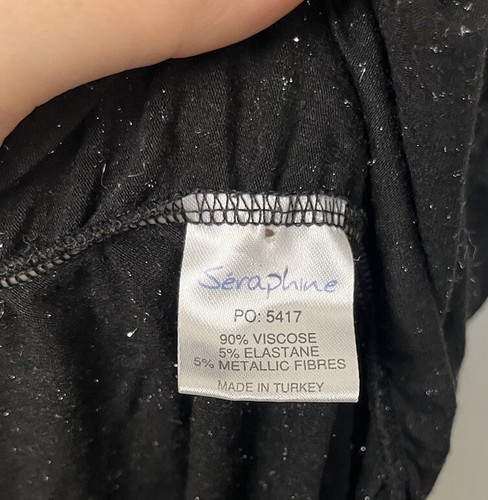 SERAPHINE Charcoal Grey Sparkle Dot Jersey Maternity Dress Size UK 12 - Picture 6 of 6