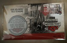 AUSTRALIAN PNC: 2016 WESTERN FRONT - OUR SOLDIERS' TIES TO HOME MEDALLION #LF305