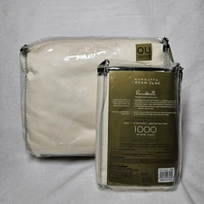 Dream Zone 1000 Thread Count Pimacott Queen Sheet Set Ivory Discontinued Europea