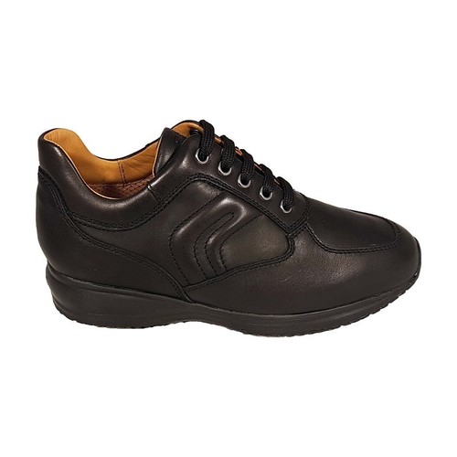 Scarpe GEOX Uomo modello HAPPY colore NERO sneakers pelle elegante sportiva  | eBay