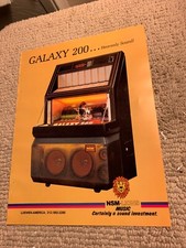 Original 1987 11- 8 1/4” Nsm Lions Galaxy 200 Jukebox 1987 arcade game AD FLYER
