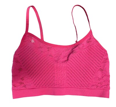 Women's Crochet Bralette Colsie Size extra Large XL Pink