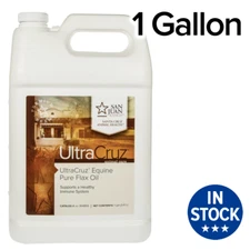 UltraCruz Pure Flax Oil Supplement for Horses and Livestock, 1 Gallon