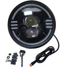 3 Pin Male Plug Horn 2-in-1 Electric Bike Headlights 48V60V72V Front Light