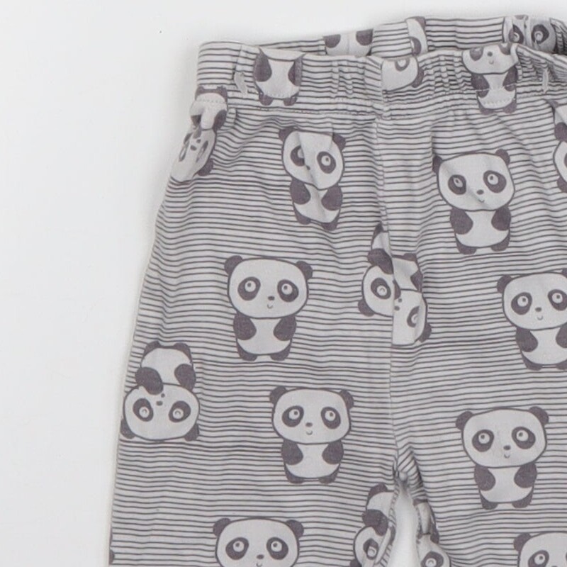 Nutmeg Girls Grey Striped Cotton Blend Jogger Size 3-6 Months image 8