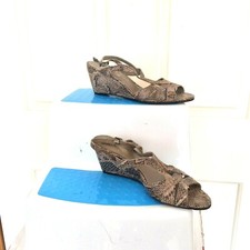 Easy Steps Women's Luxury Animal Skin Sandal Shoe Size 6c Wedding Cocktail Party