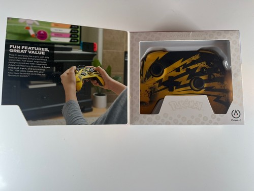 PowerA OFFICIAL Pokémon Wired Controller Lightning Pikachu Nintendo Switch New - Picture 3 of 5
