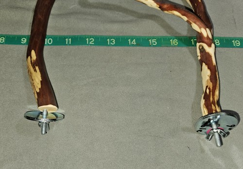 2 neue 9 Zoll Arizona Manzanita HANDGEFERTIGTE Vogelsitzstangen mit Befestigungsmaterial! - Bild 4 von 4