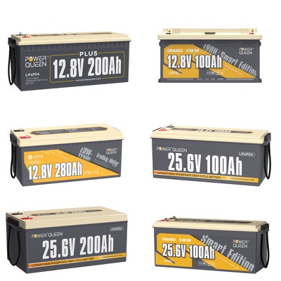 12V/24V 50Ah 100Ah 200Ah Lithium Batterie Bluetooth LiFePO4 Akku für Wohnmobil