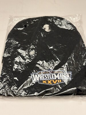 WWE WRESTLEMANIA XXVII BEANIE Gat Knit Cap Youth Size New