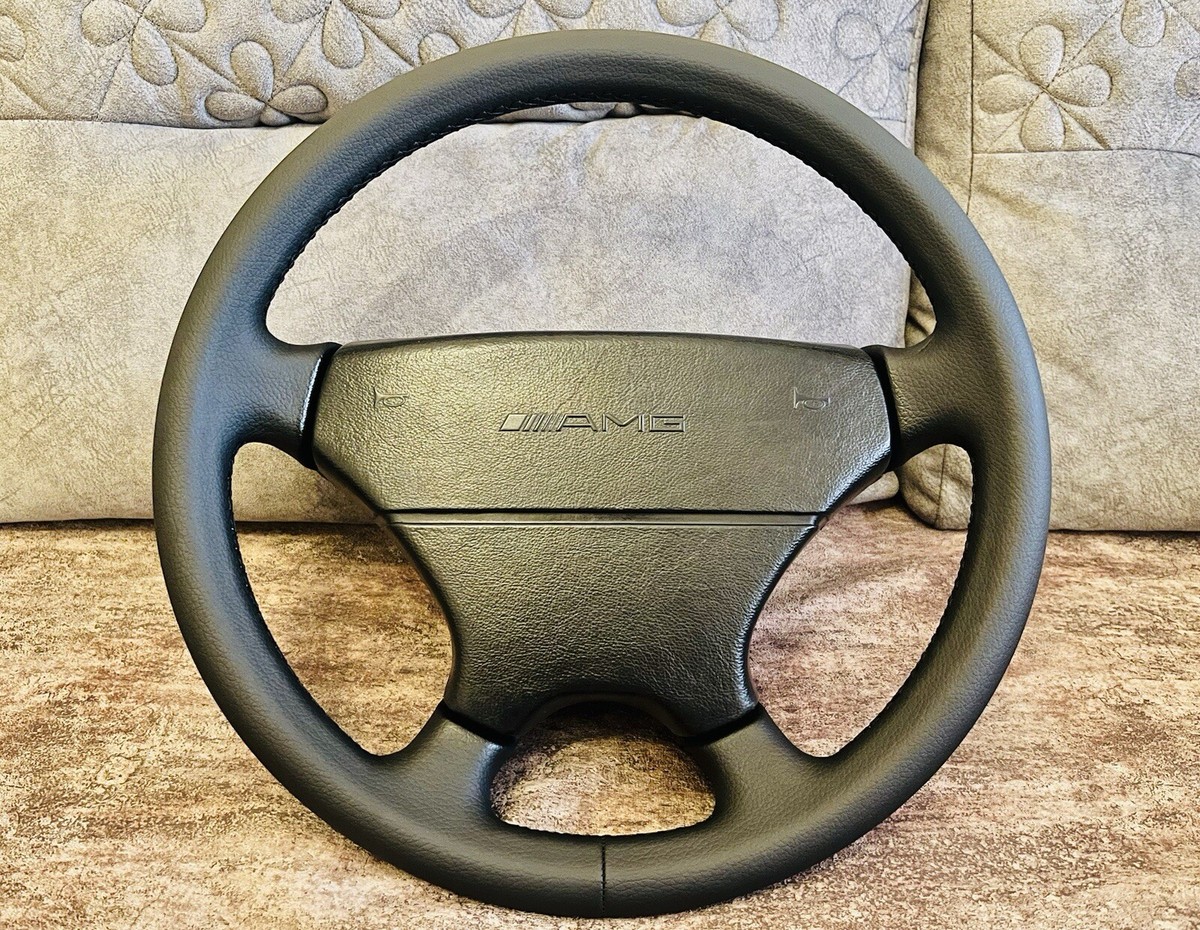 OEM AMG Mercedes Steering Wheel New Black Leather W124 W126 W107