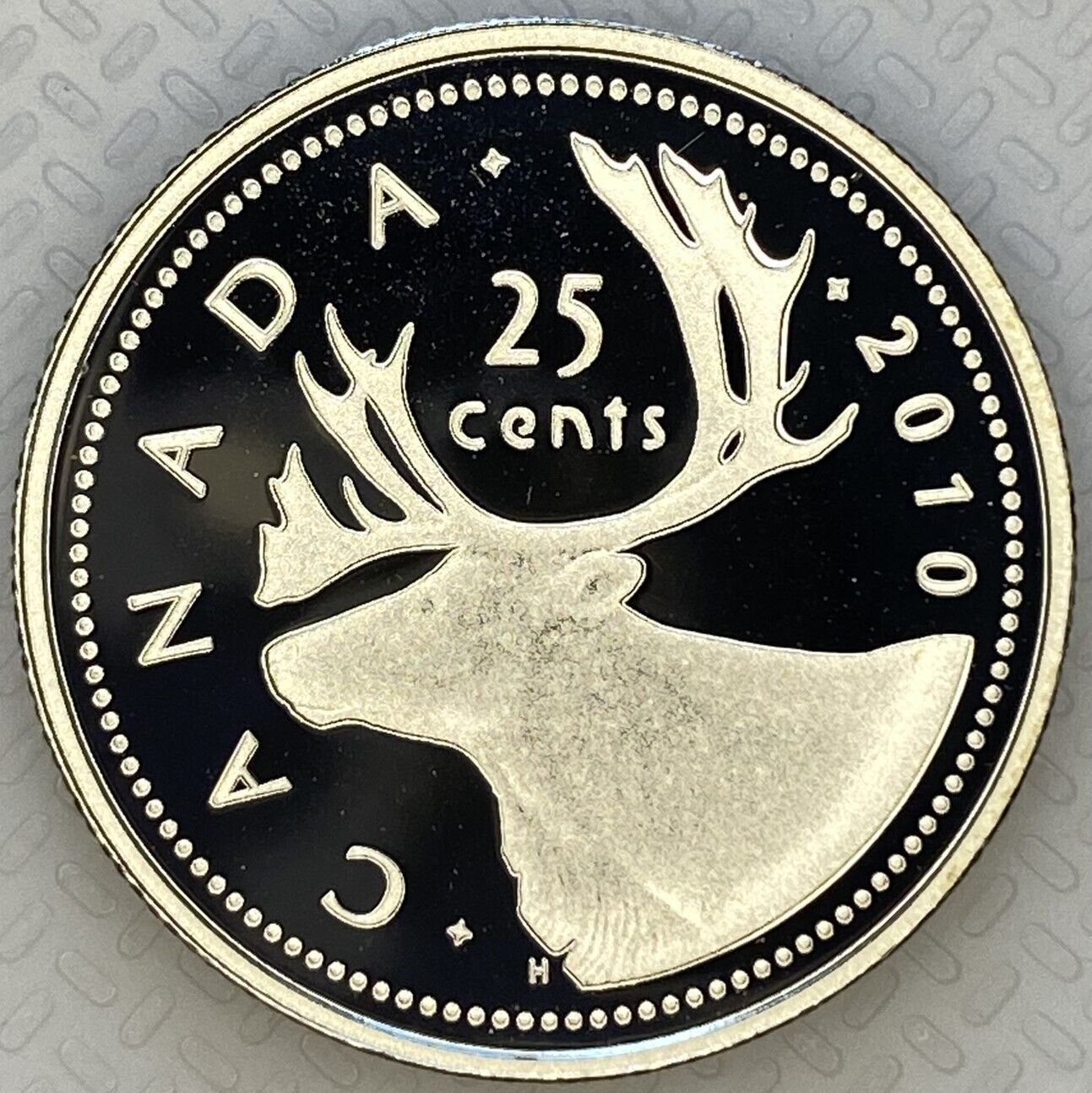2010 CANADA 25 CENTS PROOF SILVER QUARTER HEAVY CAMEO COIN