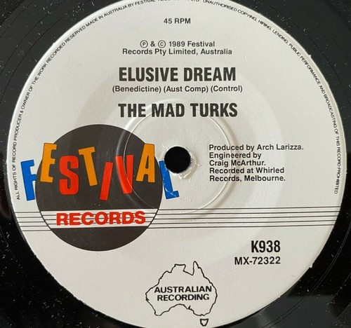 THE MAD TURKS THE LAST TIME PROMO PICTURE SLEEVE 1989 AUSTRALIAN RELEASE 7" - Picture 3 of 4