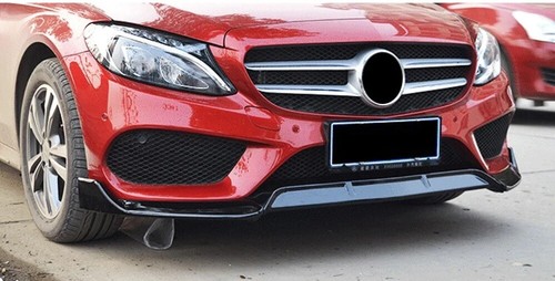 Front Bumper Spoiler Lip Valance Splitter Base Gloss For Benz C-Class W205 15-18 - Picture 6 of 6
