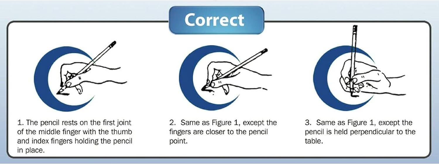 The Pencil Grip Writing CLAW, Large Size Grips, 6 Count (Pack of 1), Blue/Red 