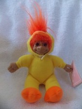Vintae Russ Troll Doll Orange Hair Duck Outfit Luv Pet With Tag