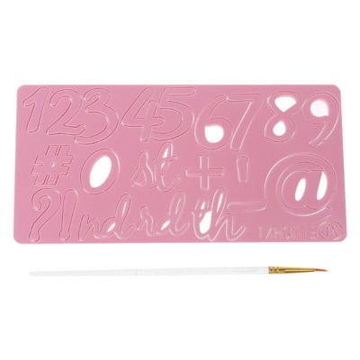 Cake Tool Acrylic  Number Embossed Cutter Mold Cookie Cutter Stamp Set