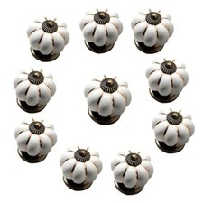 10 Pcs Vintage Ceramic Pumpkin Cabinet Knobs Kitchen Cabinet Drawers Dresser ...