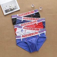 Aussiebum Mens Cotton Comfortable Underwear/Briefs/Boxer in Blue White Red Black