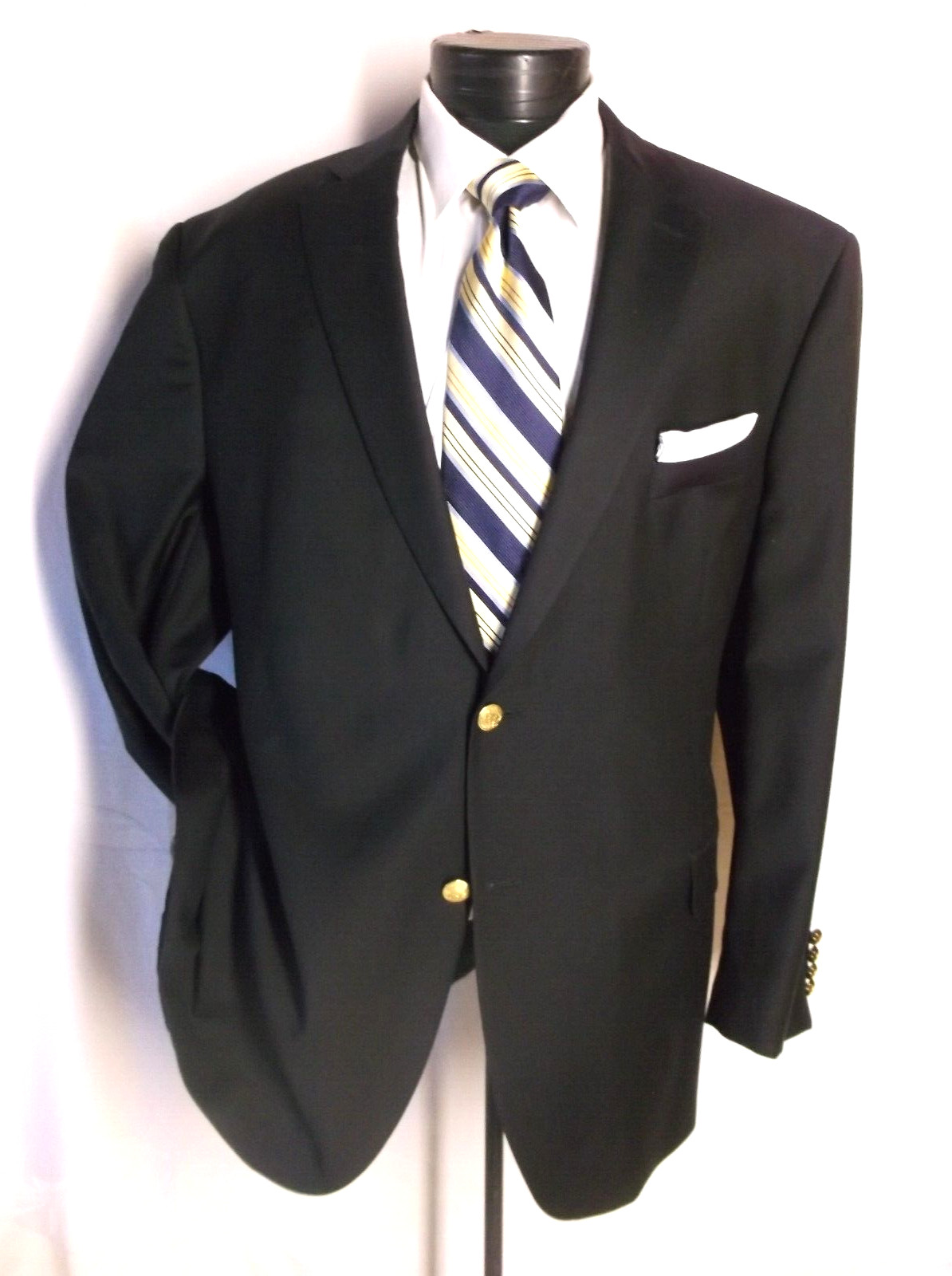 JoS.A. Bank Solid Midnight Blue 2 Button Blazers … - image 1