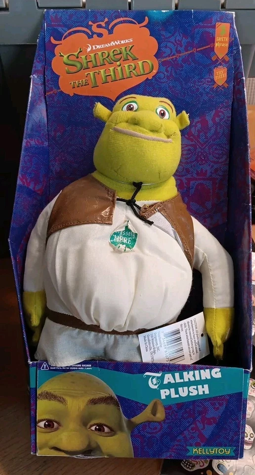 2007 Friends навсегда ШРЕК Шрек третий 3 плюшевая мягкая игрушка Kellytoy - Изображение 2 из 3