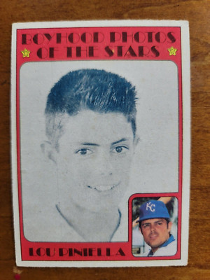 1972 Topps #491 Lou Piniella Boyhood Photo Kansas City Royals | eBay