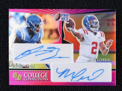 2022 Leaf Pro Set Metal Jerrion Ealy Matt Corral #CC-15