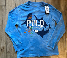 NWT boys Ralph Lauren Blue long sleeved t-shirt boys Small size 3