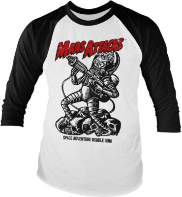 Mars Attacks Space Adventure Bubbel Gum Baseball Long Sleeve Tee TPS-19-MA006-H4