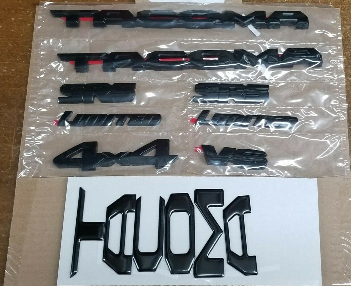 5PC KIT MATTE BLACKOUT EMBLEM OVERLAY KIT FIT FOR 2016-2021 TOYOTA 5PC KIT MATTE BLACKOUT EMBLEM OVERLAY KIT FIT FOR 2016-2021 TOYOTA