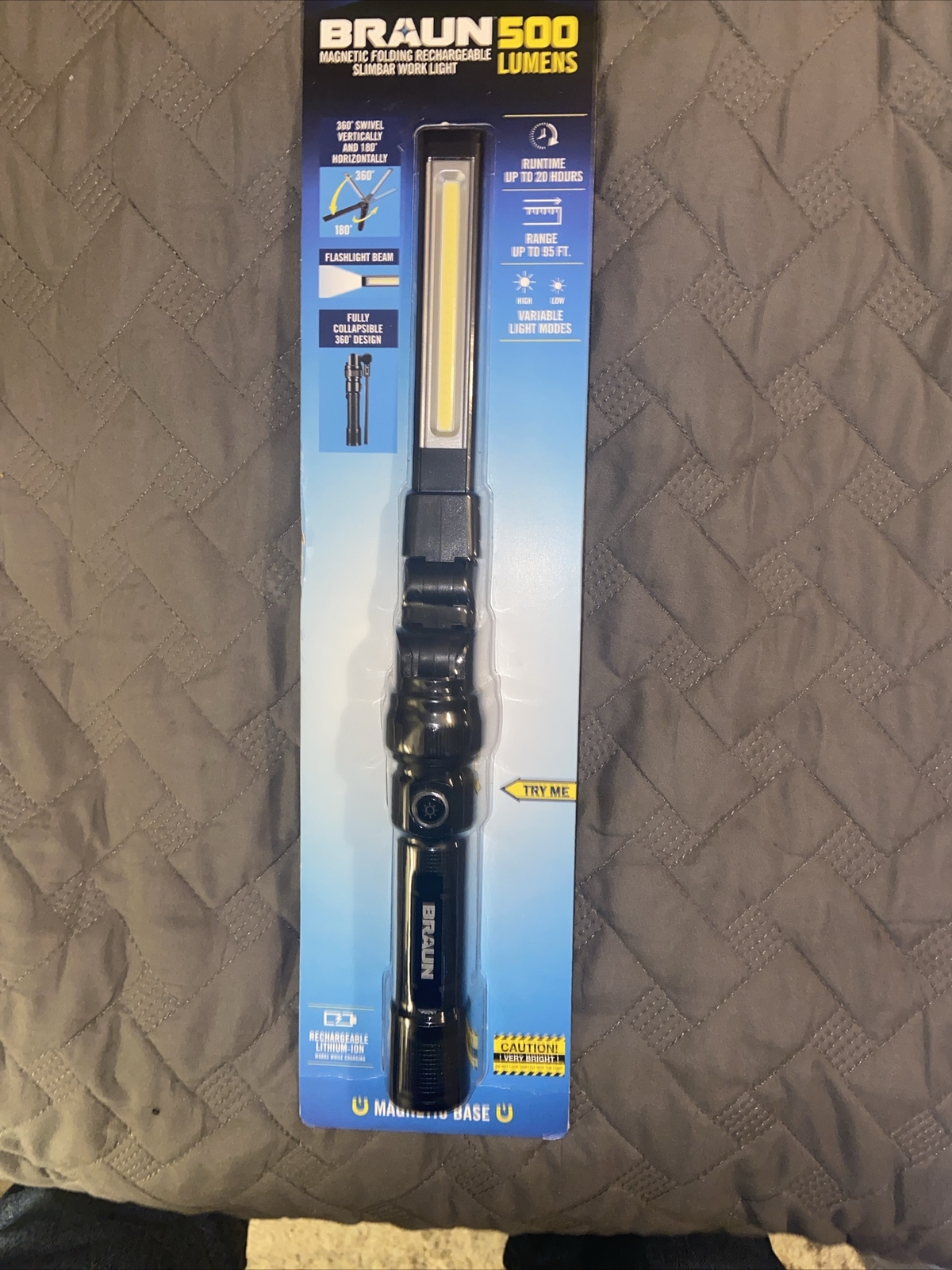Faro Frontale BRAUN LED 500 Lumen - Ricaricabile A Pile, 11 Ore Di Autonomia - Foto 5