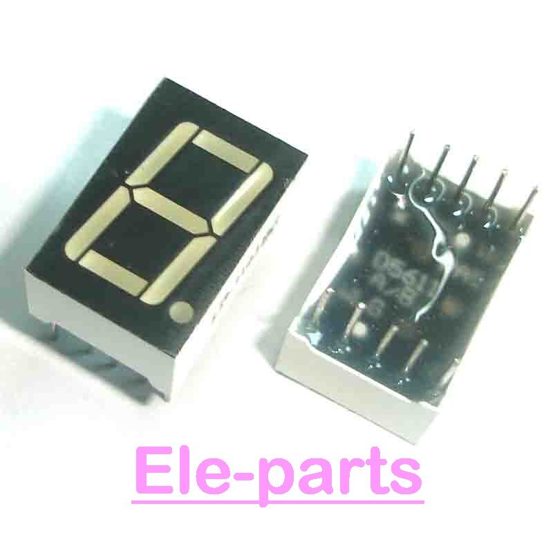 50 Pcs 1 Digit 0.56" Green 7 Segment Led Display Common Anode Digital Tube 10Pin