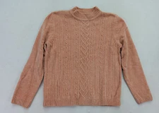 Alfred Dunner Women's Sweater Size Small Peach Soft Chenille Pullover