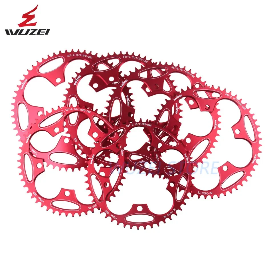 130 BCD Road Bike Round Sprockets 50T-60T Folding Bike Chain Wheel for Shimano - Image 2 of 4