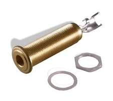 Jack Cylinder Switchcraft 1/4" Stereo Gold 152B