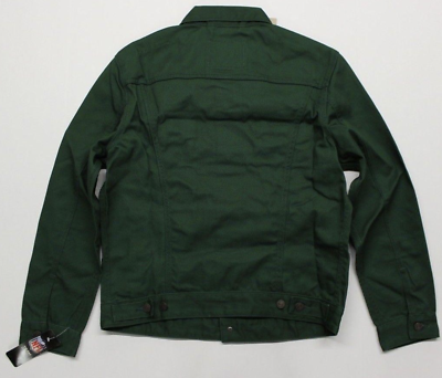USA古着PaulSmith×Triumphキャンバスジャケット地希少カーキXL Men's New York Jets Levi's Green Twill Trucker Button-Up Jacket