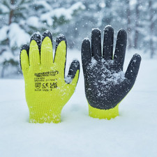Image of Thermal Insulated Winter Work Gloves Latex Coated Cold Safety Freezer Strong