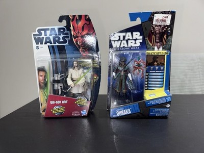 Star Wars Hasbro Konvolut Hondo Ohnaka CW39 + Qui-Gon Jinn MH10 OVP ungeöffnet