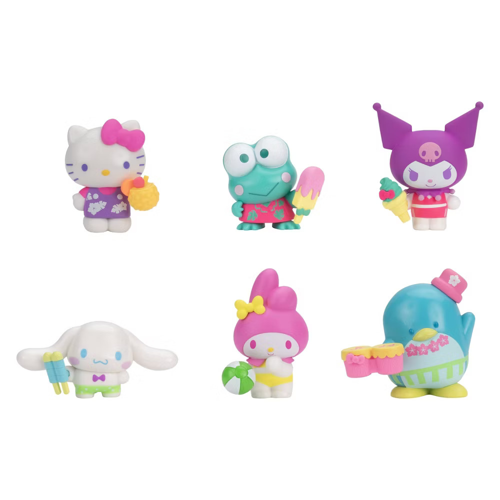 Hello Kitty Neon Tropical Party Figure - 6pk 3690₽